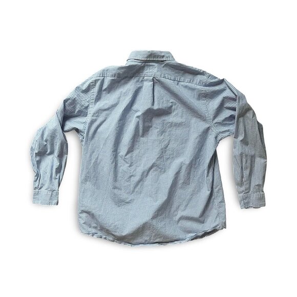 Ralph Lauren Men’s Polo shirt Blue Plaid Check Classic Fit Long Sleeve Size XL - Picture 2 of 6